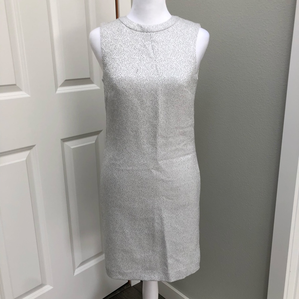 H&M SPARKLE DRESS WHITE SILVER 2